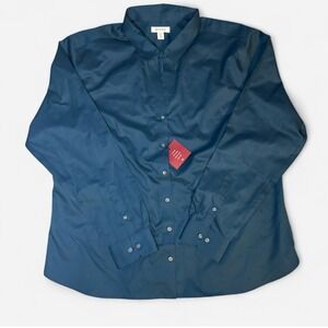 NWT Red House XXL Non-Iron Blue Dress Shirt – Classic Long Sleeve Men's‎
